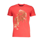 Cavalli Class Red Cotton T-Shirt -   -  Cavalli Class.